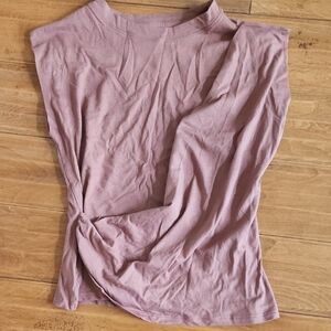 NWT Sleeveless Asymmetrical Muscle Tee XS Brown XS